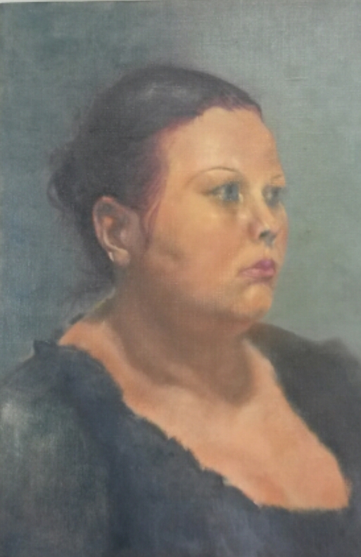 Portrett Ina Cecilie.Oil on linen canvas 50×40 cm. Sold
