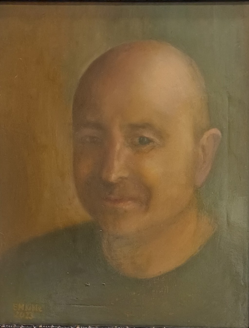 Portrett Jan. Oil on linen canvas 30,50×31,50 cm. Sold